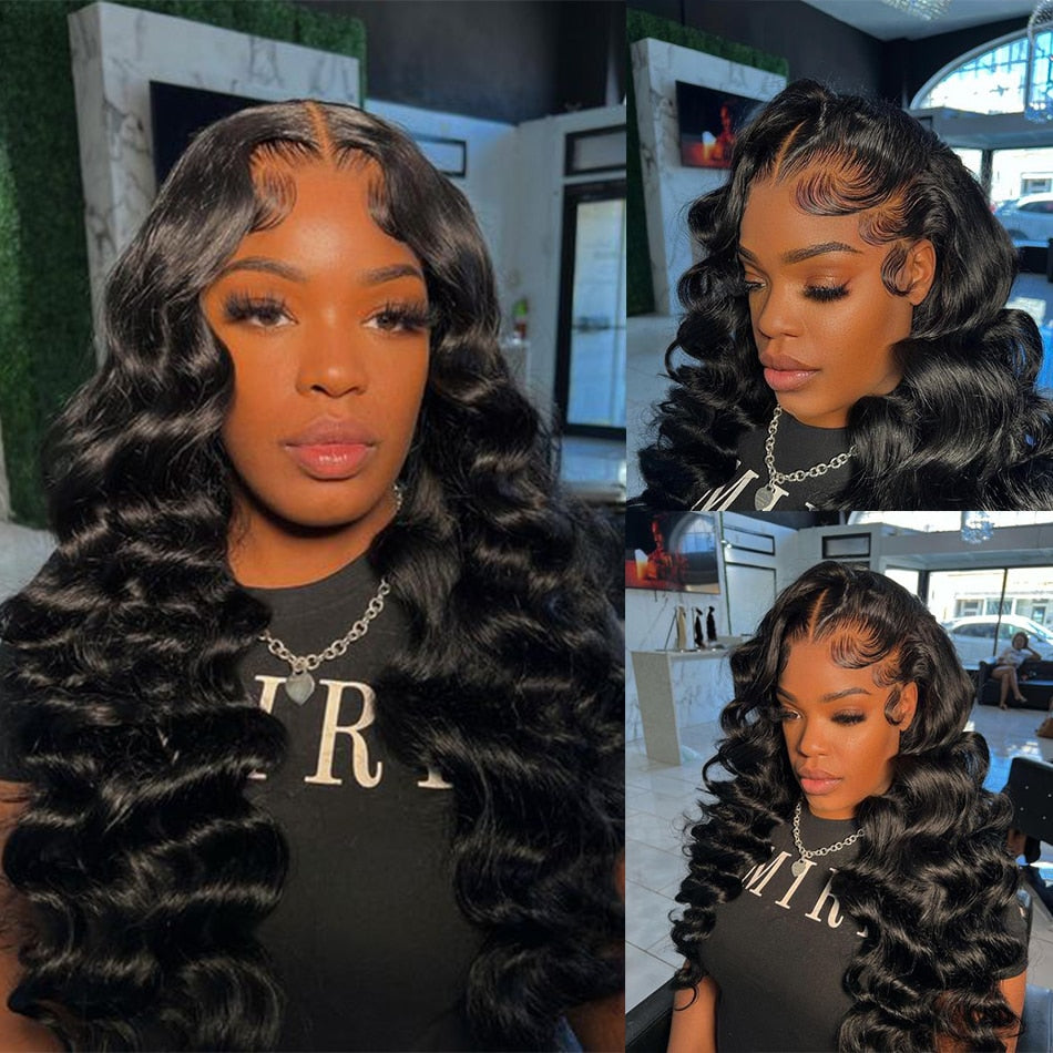 Loose Deep Wave Wigs Human Hair 32Inch Lace Frontal Human Hair Wigs 5x5 Loose Wave Closure Wigs 13x6 Lace Frontal Wigs