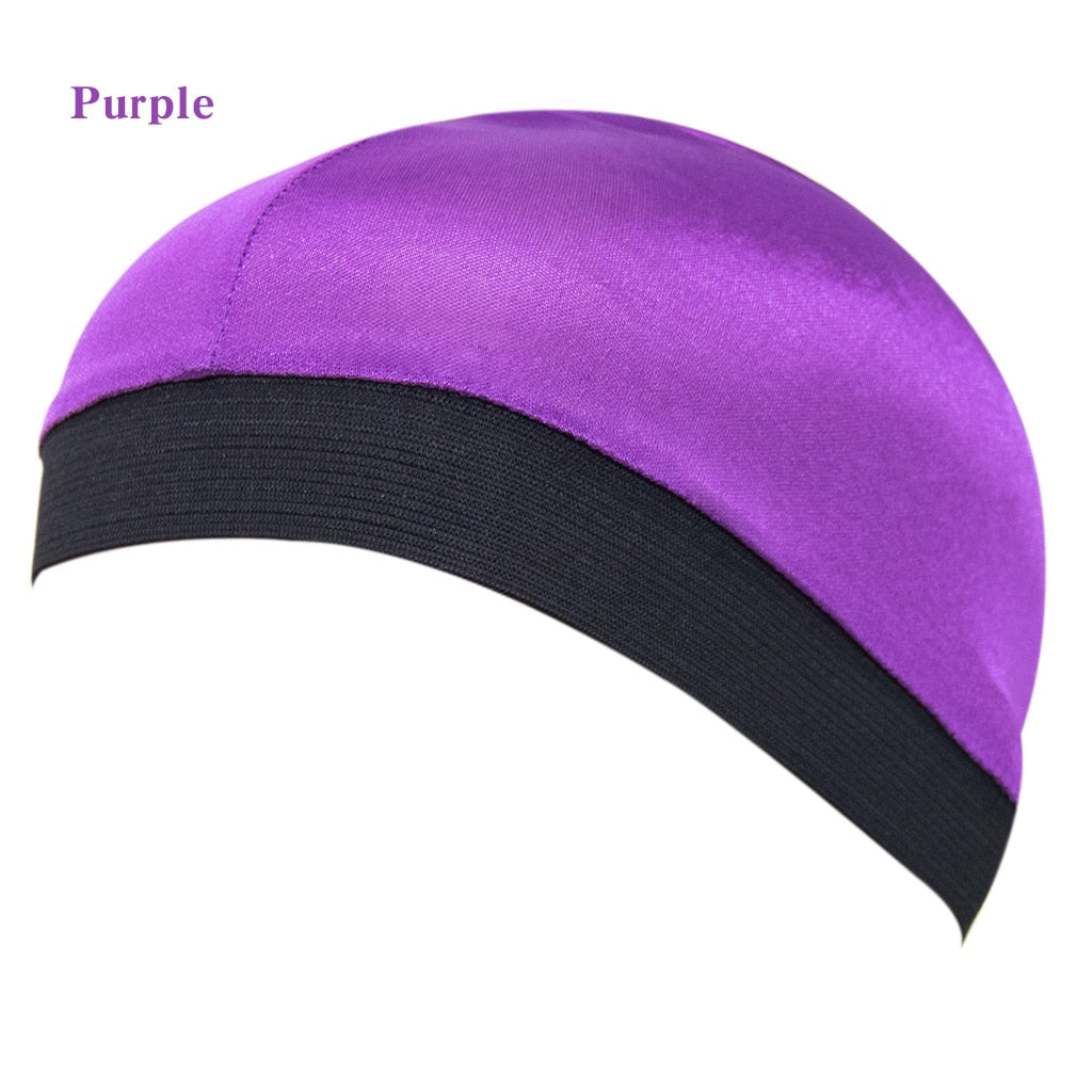 Solid Color Wave Caps With Durag for Men/Women Headwear Soft Elastic Breathable Beanie