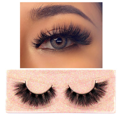 Mink Lashes Fluffy Dramatic Wispy False Fake Eyelashes Cross Lash Extension Natural Soft 3D Mink