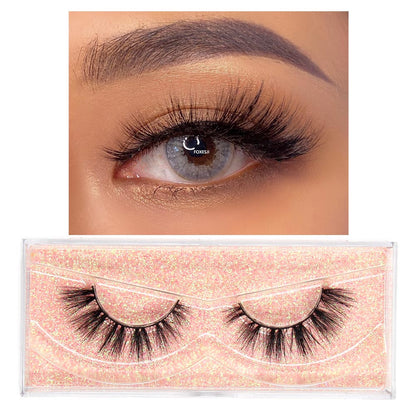 Mink Lashes Fluffy Dramatic Wispy False Fake Eyelashes Cross Lash Extension Natural Soft 3D Mink