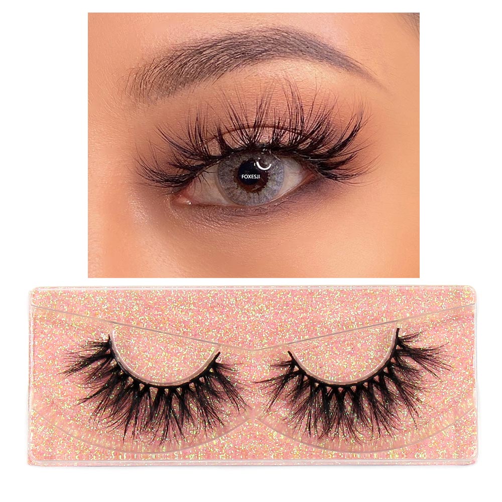 Mink Lashes Fluffy Dramatic Wispy False Fake Eyelashes Cross Lash Extension Natural Soft 3D Mink