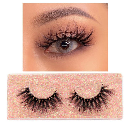 Mink Lashes Fluffy Dramatic Wispy False Fake Eyelashes Cross Lash Extension Natural Soft 3D Mink