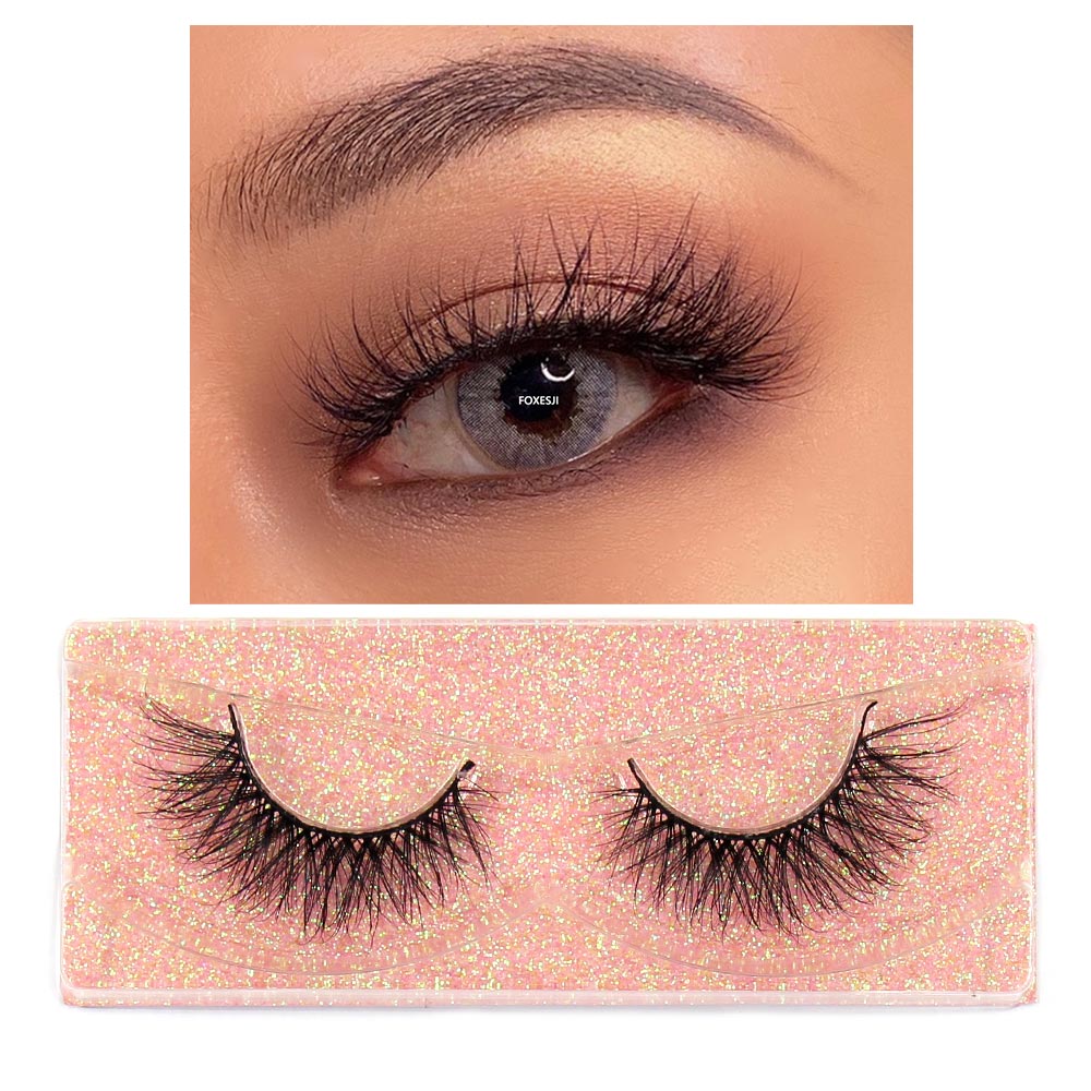 Mink Lashes Fluffy Dramatic Wispy False Fake Eyelashes Cross Lash Extension Natural Soft 3D Mink