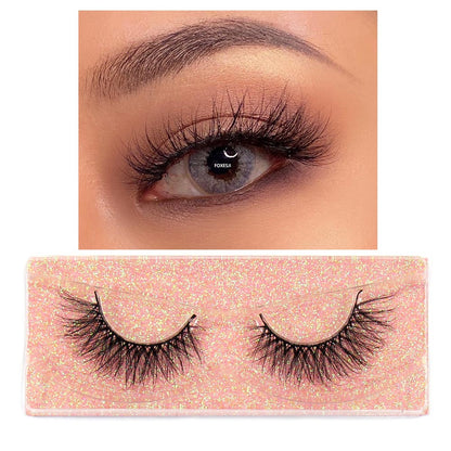 Mink Lashes Fluffy Dramatic Wispy False Fake Eyelashes Cross Lash Extension Natural Soft 3D Mink