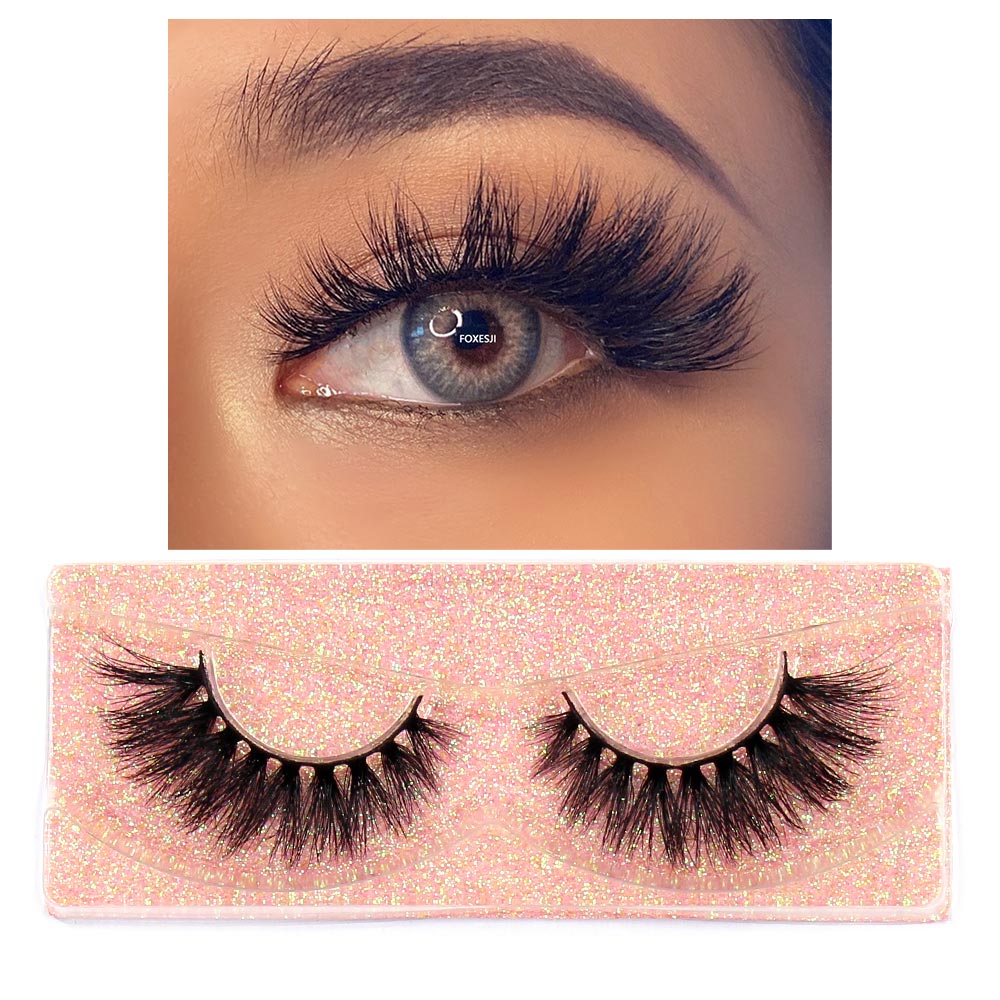 Mink Lashes Fluffy Dramatic Wispy False Fake Eyelashes Cross Lash Extension Natural Soft 3D Mink