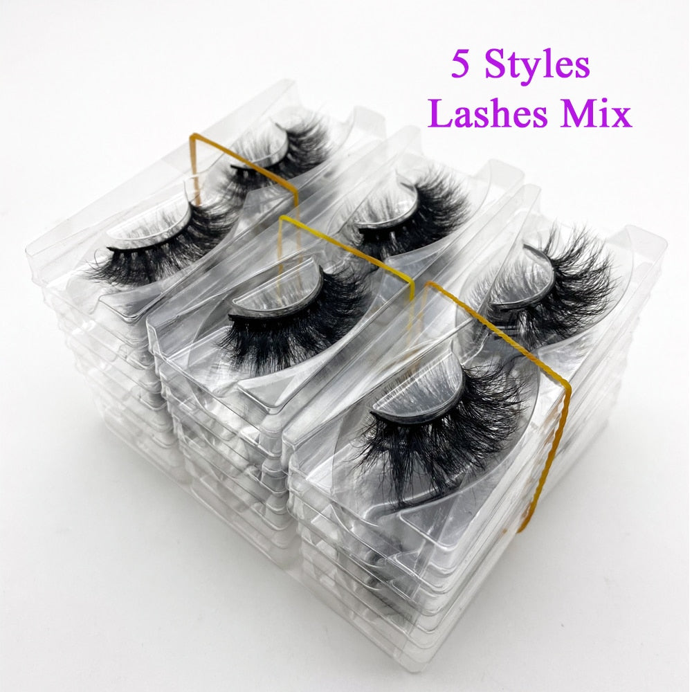 Wholesale 20/30/40/50Pairs Eyelashes 3D Mink Lashes