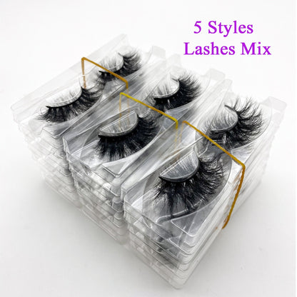 Wholesale 20/30/40/50Pairs Eyelashes 3D Mink Lashes