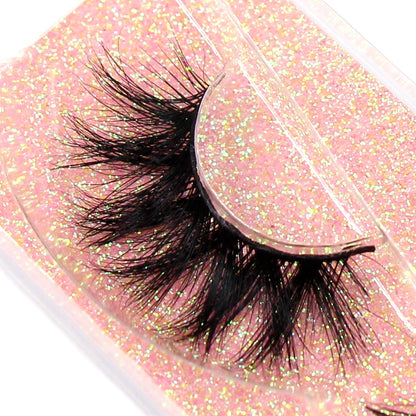 Mink Lashes Fluffy Dramatic Wispy False Fake Eyelashes Cross Lash Extension Natural Soft 3D Mink