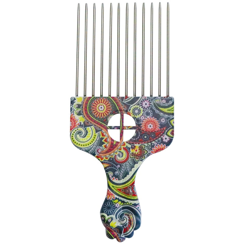 Metal African Afro Hair Comb For Hair Styling