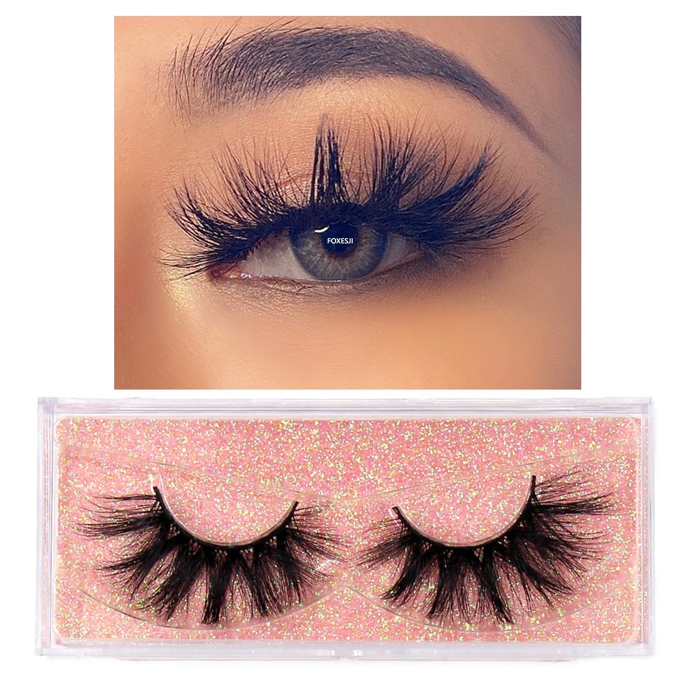 Mink Lashes Fluffy Dramatic Wispy False Fake Eyelashes Cross Lash Extension Natural Soft 3D Mink