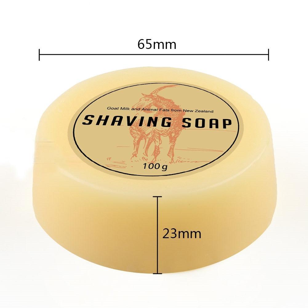 100g Goat Milk Men Beard Shaving Soap Cream Foaming Lather for Razor Traditional Wet Shaving Tool