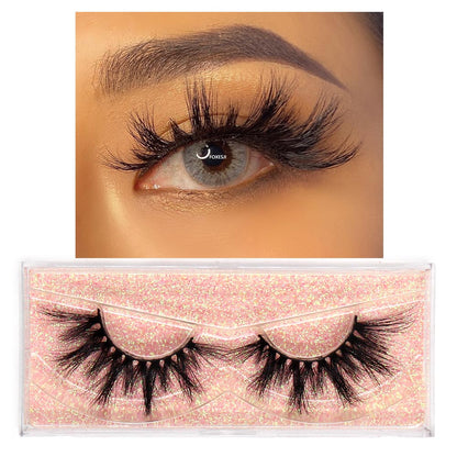 Mink Lashes Fluffy Dramatic Wispy False Fake Eyelashes Cross Lash Extension Natural Soft 3D Mink