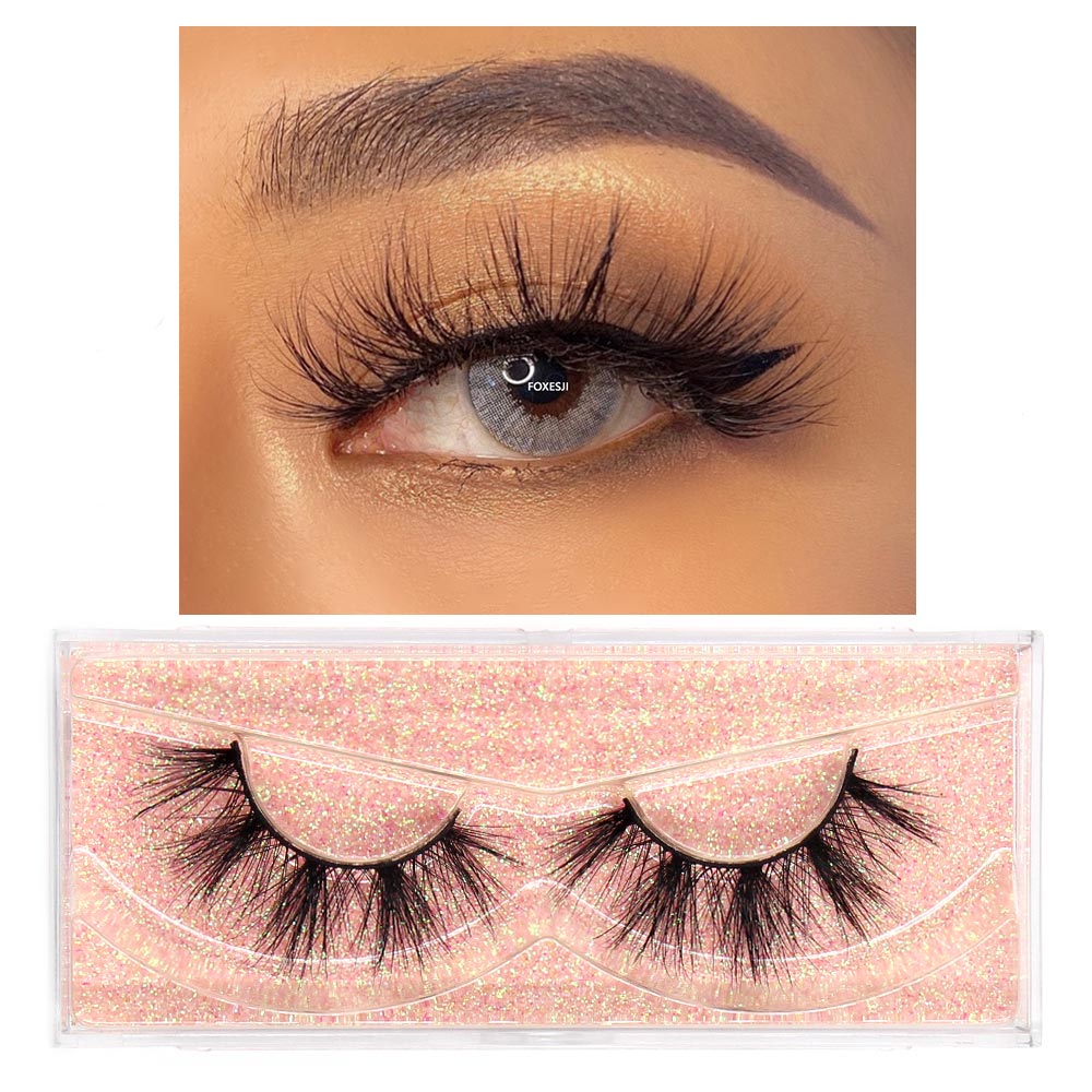 Mink Lashes Fluffy Dramatic Wispy False Fake Eyelashes Cross Lash Extension Natural Soft 3D Mink