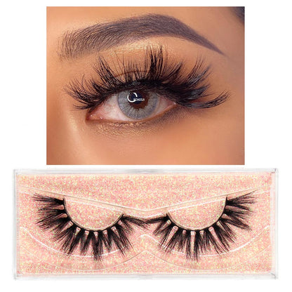 Mink Lashes Fluffy Dramatic Wispy False Fake Eyelashes Cross Lash Extension Natural Soft 3D Mink