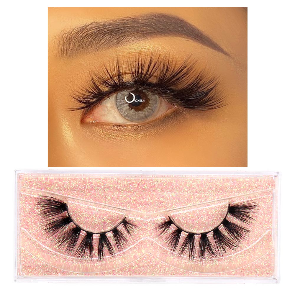 Mink Lashes Fluffy Dramatic Wispy False Fake Eyelashes Cross Lash Extension Natural Soft 3D Mink