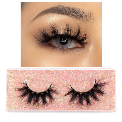 Mink Lashes Fluffy Dramatic Wispy False Fake Eyelashes Cross Lash Extension Natural Soft 3D Mink