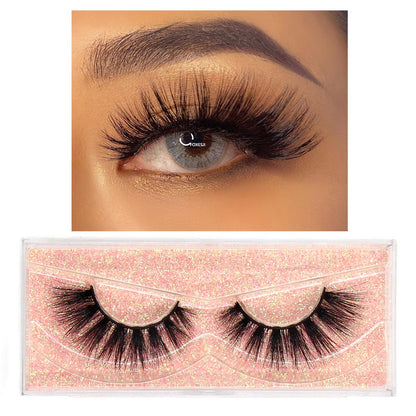 Mink Lashes Fluffy Dramatic Wispy False Fake Eyelashes Cross Lash Extension Natural Soft 3D Mink