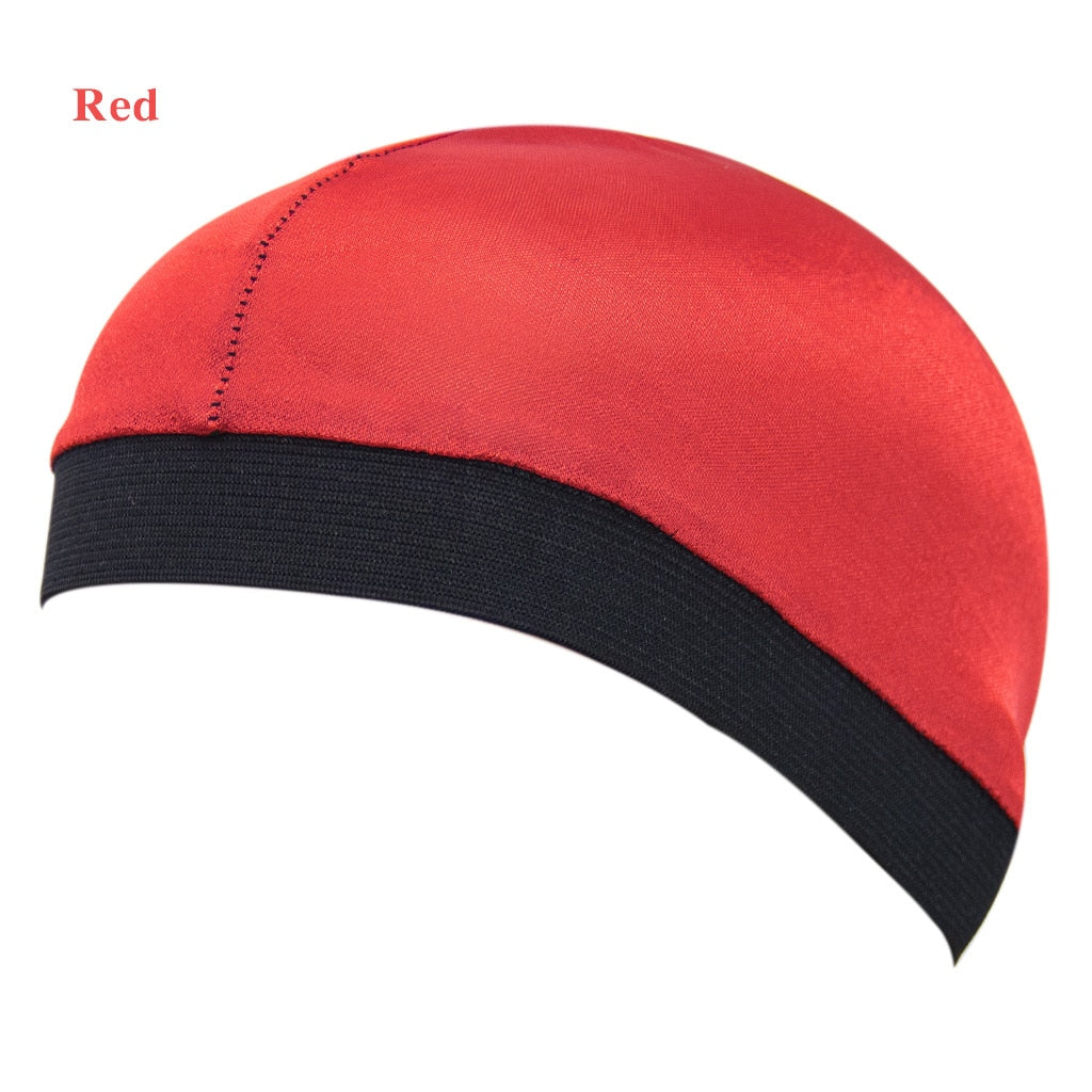 Solid Color Wave Caps With Durag for Men/Women Headwear Soft Elastic Breathable Beanie