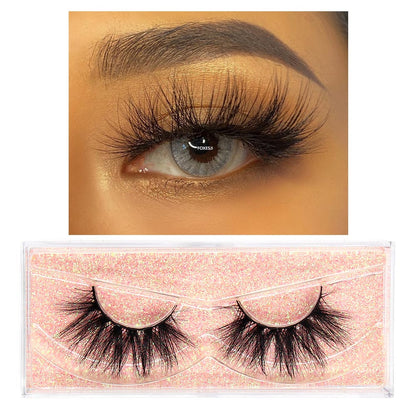 Mink Lashes Fluffy Dramatic Wispy False Fake Eyelashes Cross Lash Extension Natural Soft 3D Mink