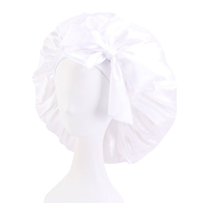 1pc Fashion Women Silk Hair Bonnet Hat Wide Elastic Band