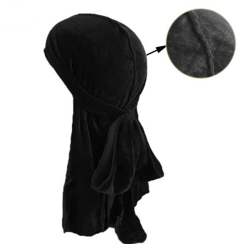 Unisex Long Men Women Velvet Breathable Durag