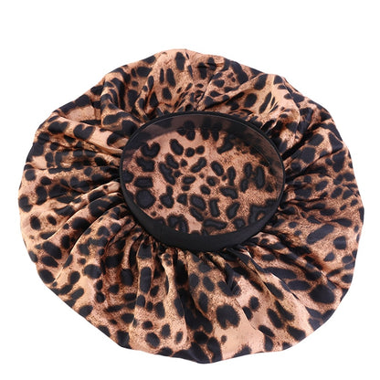 1pc Fashion Women Silk Hair Bonnet Hat Wide Elastic Band