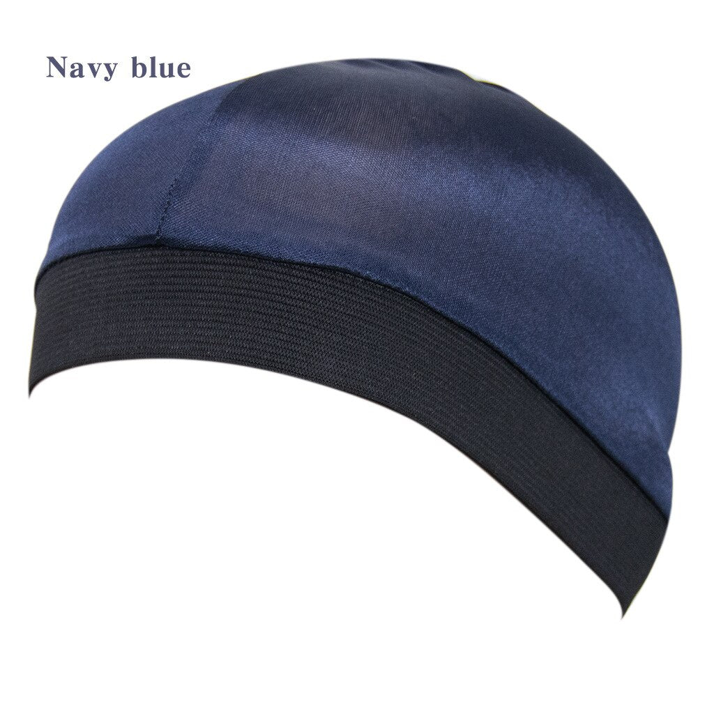 Solid Color Wave Caps With Durag for Men/Women Headwear Soft Elastic Breathable Beanie