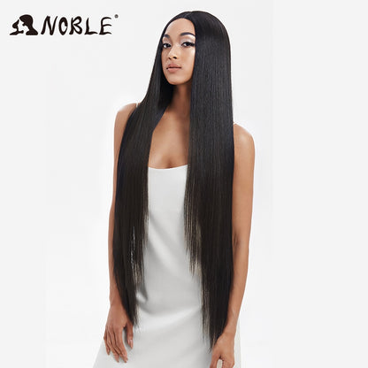 Synthetic Lace Front Wigs For Women 38 Inch Straight Wig Lace Wig Ombre Blonde Lace Wigs Cosplay Straight Lace Front Wig