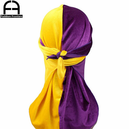 Luxury Men's Velvet Two Tone Durags/Bandanas