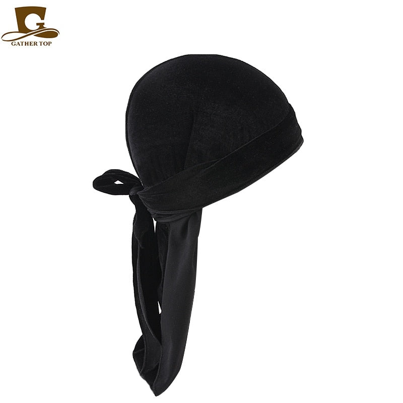 Unisex Long Men Women Velvet Breathable Durag