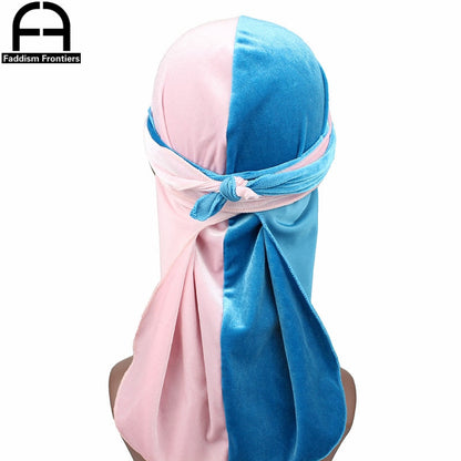 Luxury Men's Velvet Two Tone Durags/Bandanas