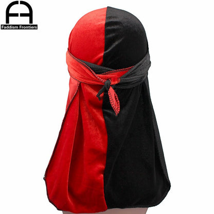 Luxury Men's Velvet Two Tone Durags/Bandanas