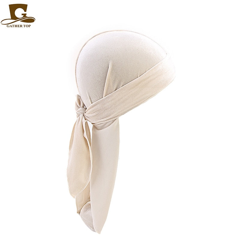 Unisex Long Men Women Velvet Breathable Durag