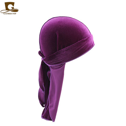 Unisex Long Men Women Velvet Breathable Durag