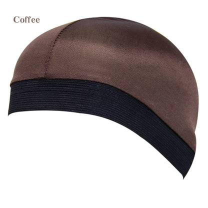 Solid Color Wave Caps With Durag for Men/Women Headwear Soft Elastic Breathable Beanie