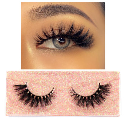 Mink Lashes Fluffy Dramatic Wispy False Fake Eyelashes Cross Lash Extension Natural Soft 3D Mink