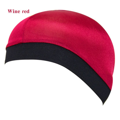 Solid Color Wave Caps With Durag for Men/Women Headwear Soft Elastic Breathable Beanie