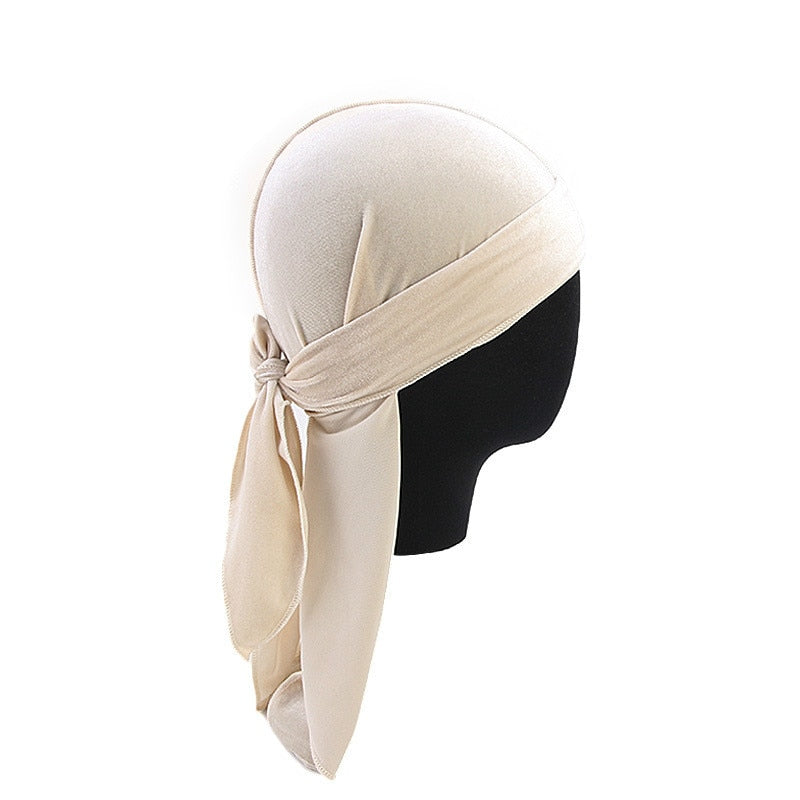 Unisex Long Men Women Velvet Breathable Durag