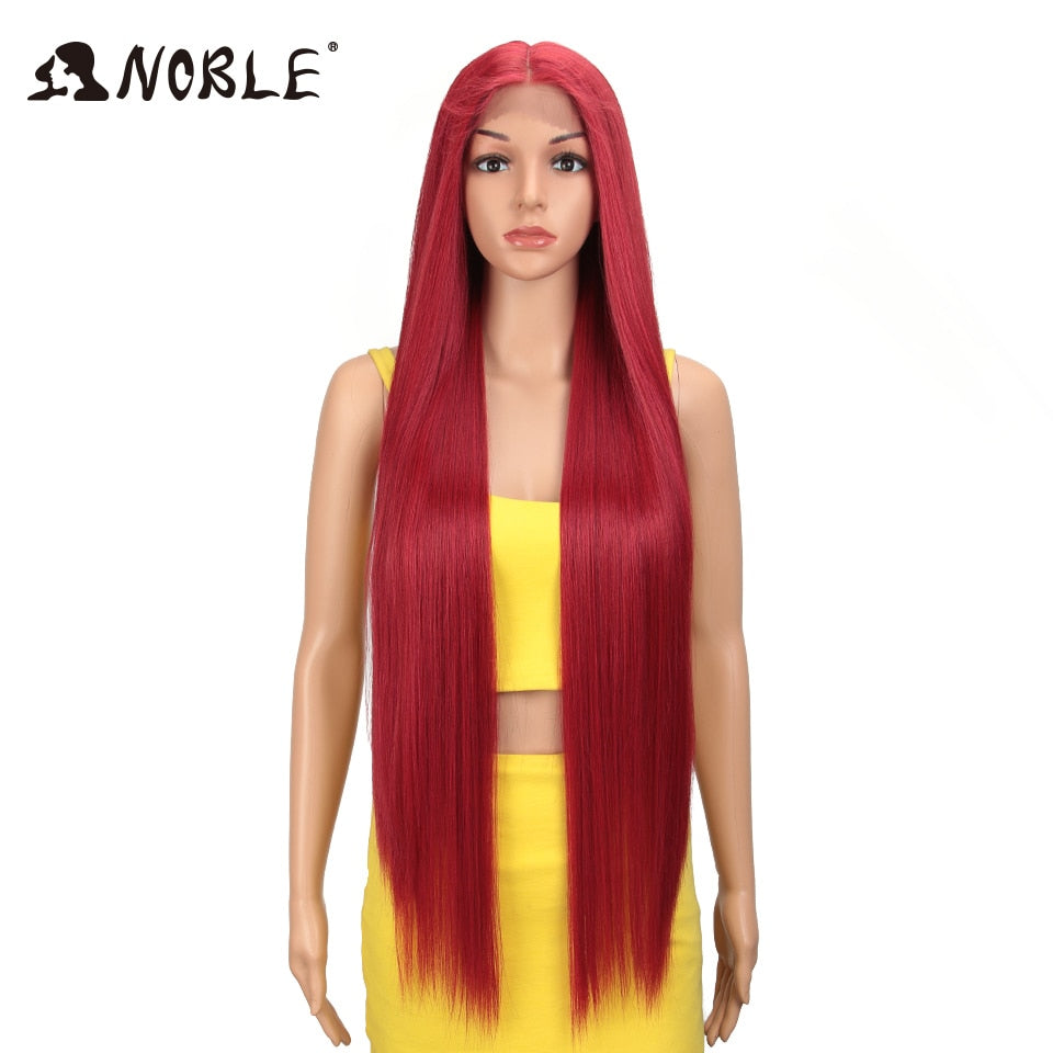 Synthetic Lace Front Wigs For Women 38 Inch Straight Wig Lace Wig Ombre Blonde Lace Wigs Cosplay Straight Lace Front Wig