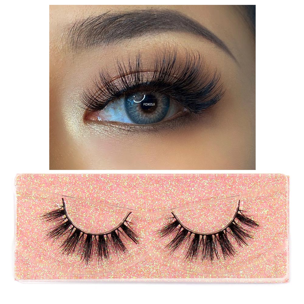 Mink Lashes Fluffy Dramatic Wispy False Fake Eyelashes Cross Lash Extension Natural Soft 3D Mink