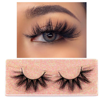 Mink Lashes Fluffy Dramatic Wispy False Fake Eyelashes Cross Lash Extension Natural Soft 3D Mink