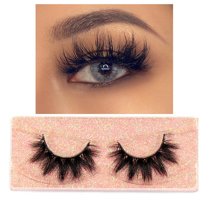 Mink Lashes Fluffy Dramatic Wispy False Fake Eyelashes Cross Lash Extension Natural Soft 3D Mink