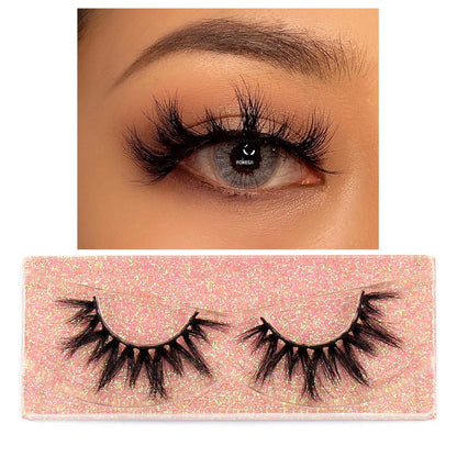 Mink Lashes Fluffy Dramatic Wispy False Fake Eyelashes Cross Lash Extension Natural Soft 3D Mink