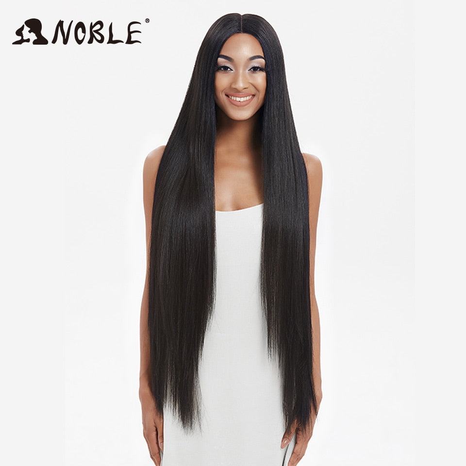 Synthetic Lace Front Wigs For Women 38 Inch Straight Wig Lace Wig Ombre Blonde Lace Wigs Cosplay Straight Lace Front Wig