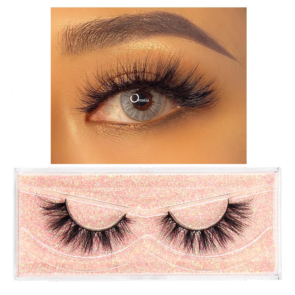 Mink Lashes Fluffy Dramatic Wispy False Fake Eyelashes Cross Lash Extension Natural Soft 3D Mink