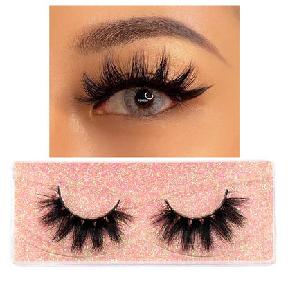 Mink Lashes Fluffy Dramatic Wispy False Fake Eyelashes Cross Lash Extension Natural Soft 3D Mink