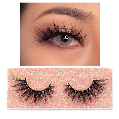 Mink Lashes Fluffy Dramatic Wispy False Fake Eyelashes Cross Lash Extension Natural Soft 3D Mink