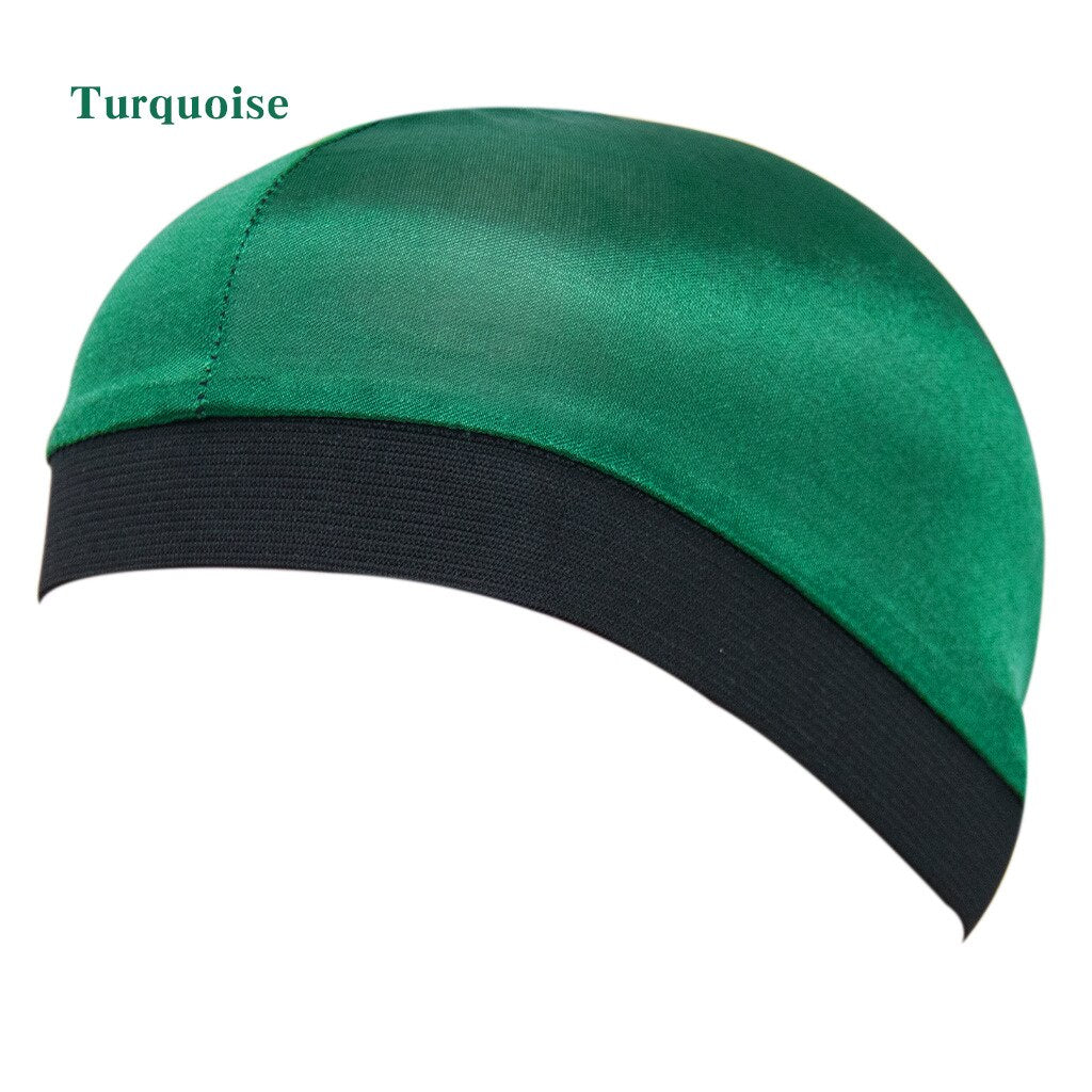 Solid Color Wave Caps With Durag for Men/Women Headwear Soft Elastic Breathable Beanie