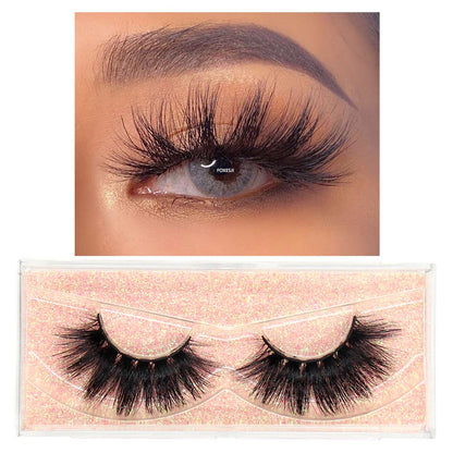 Mink Lashes Fluffy Dramatic Wispy False Fake Eyelashes Cross Lash Extension Natural Soft 3D Mink