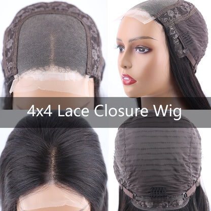 13x4 Transparent Lace 100%  Human Hair Lace Frontal Wigs